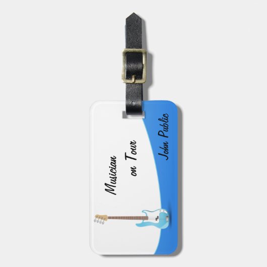 旅行の荷物のラベルのミュージシャン ラゲッジタグ (正面縦)