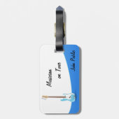 旅行の荷物のラベルのミュージシャン ラゲッジタグ (裏面縦)