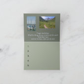 旅行の風景の写真の新年バケットリストカード シーズンカード (内部)