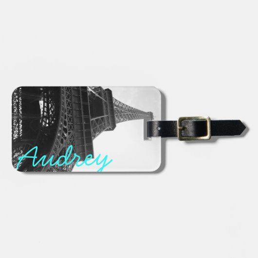 旅行のdのエッフェルの荷物のラベル ラゲッジタグ (正面横)