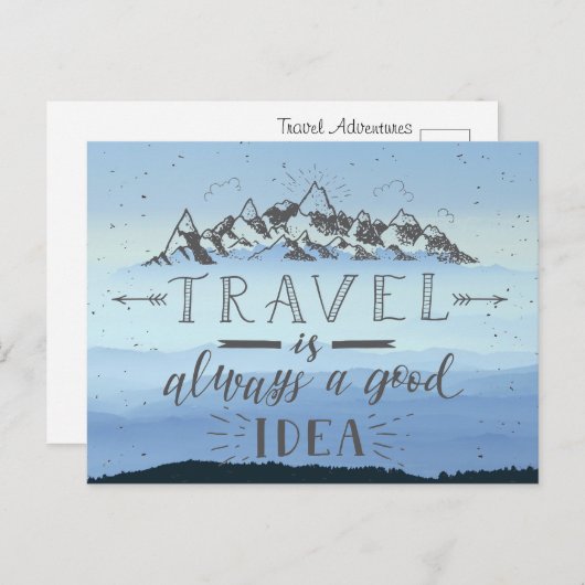 旅行はいつも良いアイディア ポストカード (正面/裏面)