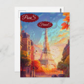 旅行はがきアートヴィンテージトラベルニースフランス ポストカード (正面/裏面)