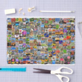 旅行はがきティッシュペーパー 薄葉紙 (クラフト)