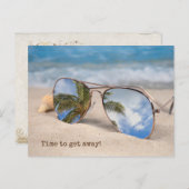 旅行はがきトロピカルサングラス ポストカード (正面/裏面)