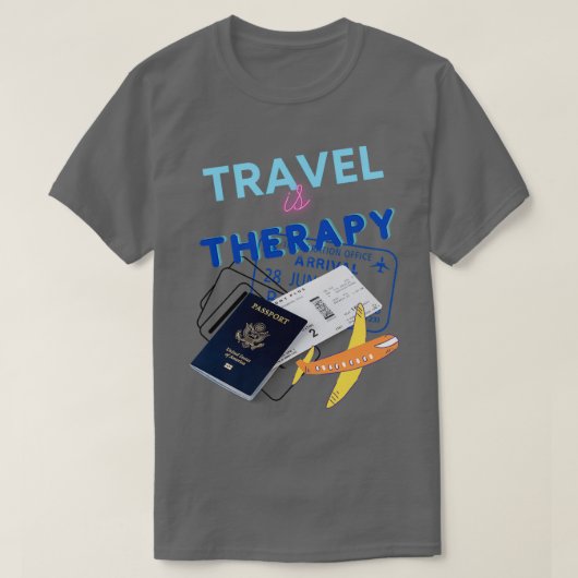 旅行はセラピー1 Tシャツ (デザイン正面)