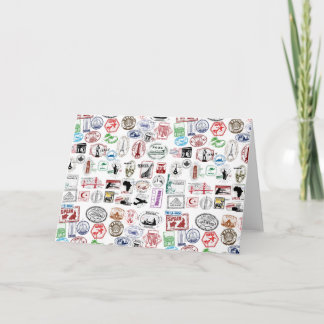 旅行はパターンを押します カード