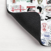 旅行はパターンを押します マウスパッド (コーナー)