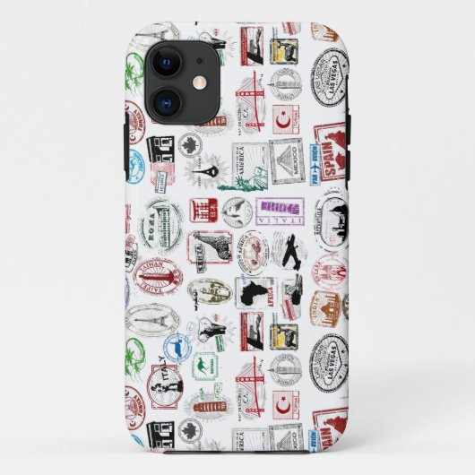 旅行はパターン電話箱を押します Case-Mate iPhoneケース (裏面)