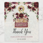 旅行はミセス・恋しく思ブライダルシャワー・ウィーネスに ワインラベル (シングルラベル)