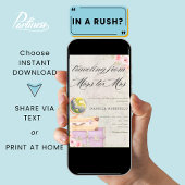 旅行はミッ恋しく思ズ旅行ブライダルシャワーへ 招待状