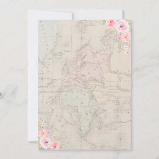 旅行はミッ恋しく思ズ旅行ブライダルシャワーへ 招待状 (裏面)