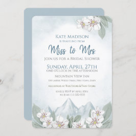 旅行はミッ恋しく思ズ・マウンテンブライダルシャワーへ 招待状