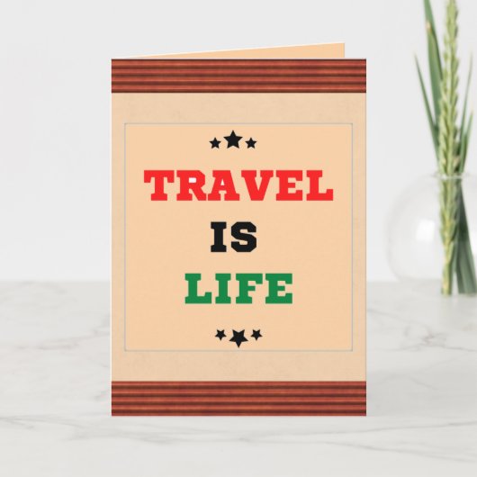 旅行はライフグリーティングカード カード (正面)