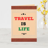 旅行はライフグリーティングカード カード (黄色い花)