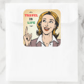 旅行はライフステッカー スクエアシール (バッグ)