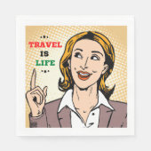 旅行はライフペーパーナプキン スタンダードランチョンナプキン (正面)