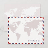 旅行は生きる/世界地図 ポストカード (正面/裏面)