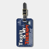 旅行は私のセラピーの荷物のラベルです ラゲッジタグ (正面縦)