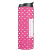 旅行は私のセラピーモダンピンクと白いドット タンブラー (回転左)