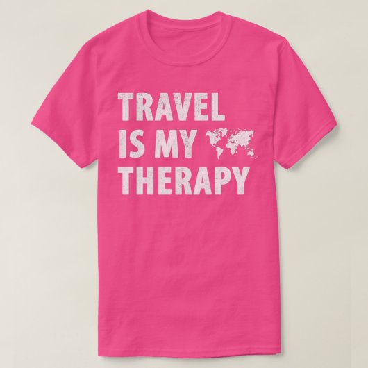 旅行は私のセラピー旅行者 Tシャツ (デザイン正面)