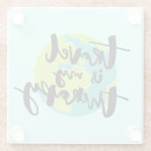 旅行は私のセラピー ガラスコースター (裏面)