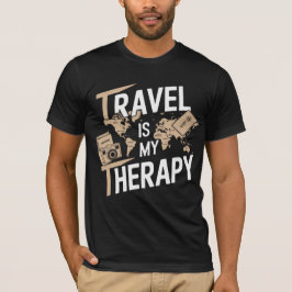 旅行は私のセラピー ステートメント おもしろい アパレル Tシャツ
