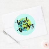 旅行は私のセラピー ラウンドシール (封筒)