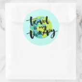 旅行は私のセラピー ラウンドシール (バッグ)