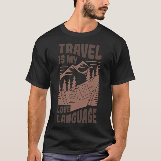 旅行は私の愛の言語アドベンチャーグラフィックプラス Tシャツ (正面)