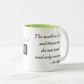 旅行は精神-コーヒー・マグ--を食べ物を与えます ツートーンマグカップ (正面右)