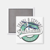 旅行は素晴らしいエジプトのロゴを探索する。マグネット マグネット (正面/裏面)