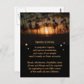 旅行は細心などに致命的価値がある。 ポストカード (正面/裏面)