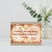 旅行は豊かになる – 葉書 ポストカード (スタンド正面)