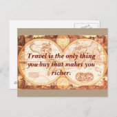 旅行は豊かになる – 葉書 ポストカード (正面/裏面)