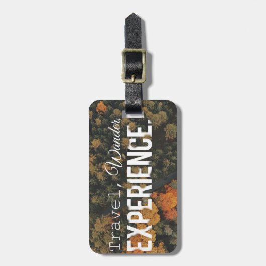 旅行は、さまよいましたり、-荷物のラベルを経験します ラゲッジタグ (正面縦)