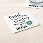 旅行は、より豊かな引用文コースター スクエアペーパーコースター (アングル)