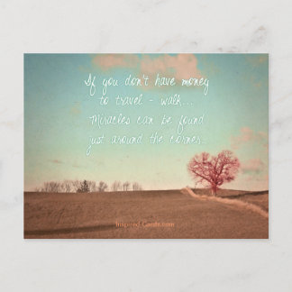 旅行もしする金がない – 歩く ポストカード