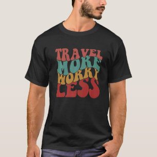 旅行より心配の少ないレトロ美学カラフルtr tシャツ