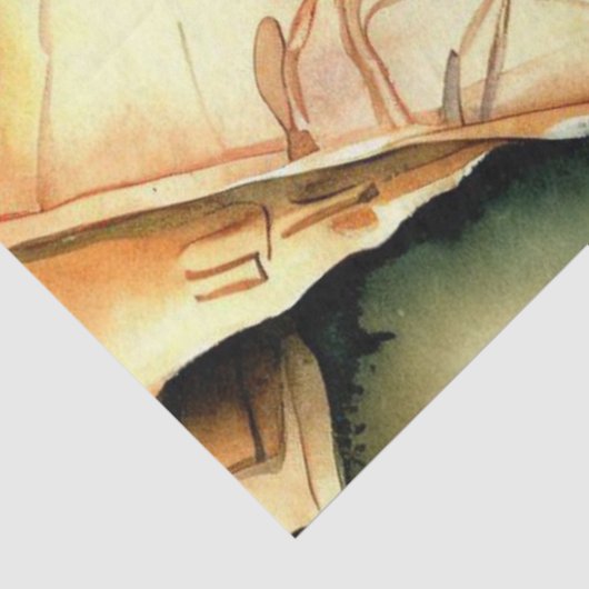 「旅行をテーマにしたティッシュの輝き：冒険を待つ」 薄葉紙 (詳細)