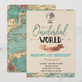 旅行をテーマにしたパーティーの招待状 招待状 (正面/裏面)