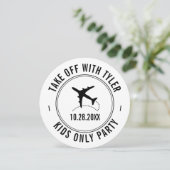 旅行をテーマにしたパーティー オーダーメイド飛行機看板 招待状 (スタンド正面)