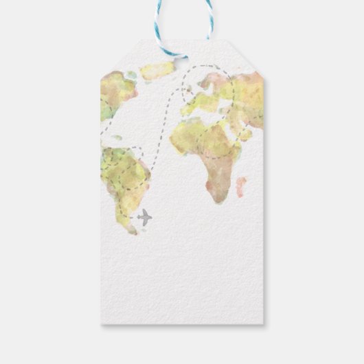 旅行をテーマにしたパーティー ギフトタグ (裏面)