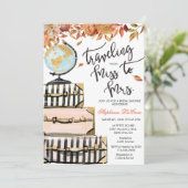 旅行をテーマにしたブライダルシャワーの招待状 招待状 (スタンド正面)