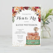 旅行をテーマにしたブライダルシャワーの招待状 招待状 (スタンド正面)