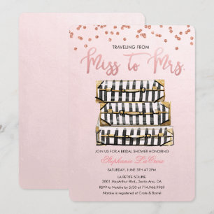 旅行をテーマにしたブライダルシャワーの招待状 招待状