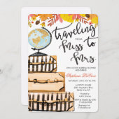 旅行をテーマにしたブライダルシャワーの招待状 招待状 (正面/裏面)