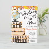 旅行をテーマにしたブライダルシャワーの招待状 招待状 (スタンド正面)