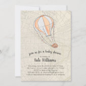 旅行をテーマにしたベビーシャワーの招待状 招待状 (正面)