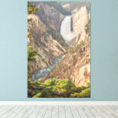 旅行をテーマにしたホームデコールと滝の写真 キャンバスプリント (インサイチュ (ウッドフロア))