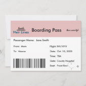 旅行をテーマにした妊娠告知(ニュートラル) 案内状 (正面)